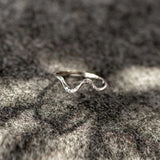 Water Wave Silver Ring in Fashion Design