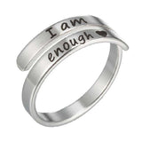 Retro Stainless Steel English Double Ring