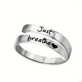 Silver Spiral Heart Ring