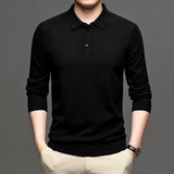 Men's Lapel Knit Pullover Sweater